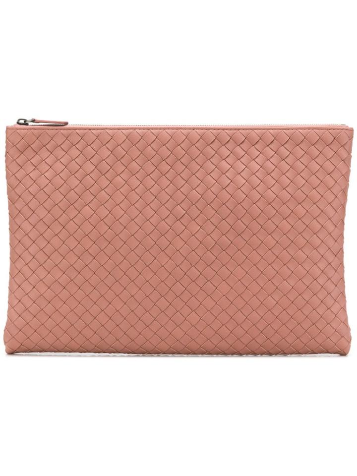 Bottega Veneta Woven Clutch - Pink
