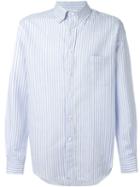 Loro Piana - Striped Shirt - Men - Cotton/linen/flax - L, Blue, Cotton/linen/flax