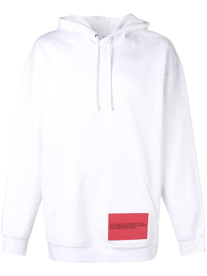 Calvin Klein Jeans Est. 1978 Brand Patch Hoodie - White