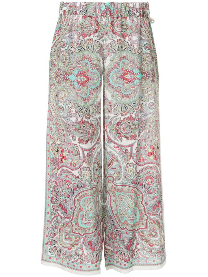 Ingie Paris Cropped Printed Culottes - Multicolour