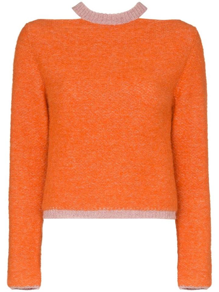 Eckhaus Latta Knitted Slim Jumper - Orange