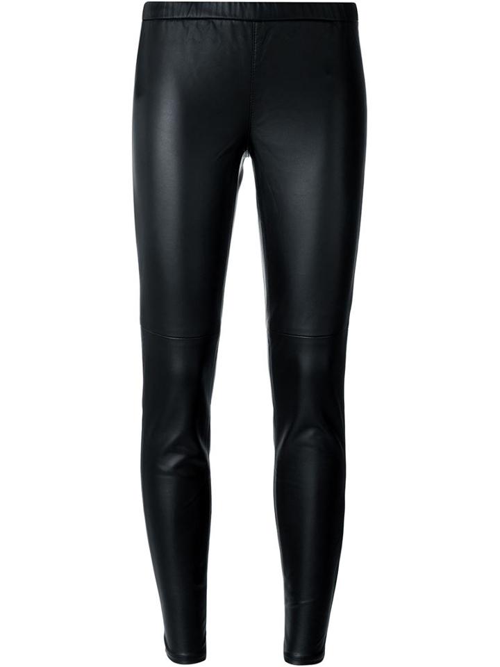 Michael Michael Kors Faux Leather Leggings, Women's, Size: 2, Black, Polyurethane/viscose