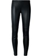 Michael Michael Kors Faux Leather Leggings, Women's, Size: 2, Black, Polyurethane/viscose