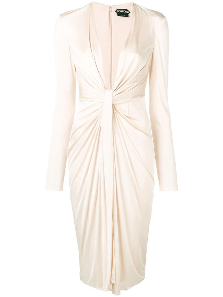 Tom Ford Jersey Cocktail Dress - Neutrals
