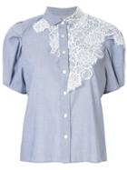 Kolor Lace Appliqué Shirt - Blue
