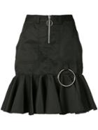 Marques'almeida - Peplum Skirt - Women - Cotton/polyester - 10, Black, Cotton/polyester
