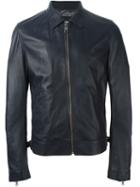 Dolce & Gabbana Zipped Jacket, Men's, Size: 48, Blue, Calf Leather