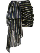 Alexandre Vauthier Metallic Striped Skirt - Blue