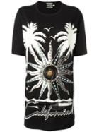 Fausto Puglisi Embellished Oversized T-shirt, Women's, Size: 38, Black, Cotton/metal (other)
