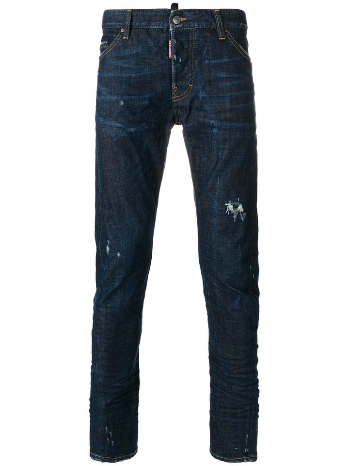 Dsquared2 - Slim Fit Jeans - Men - Cotton/polyester/spandex/elastane - 50, Blue, Cotton/polyester/spandex/elastane