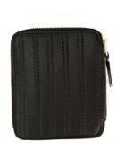 Comme Des Garçons Wallet 'embossed Stitch' Purse - Black