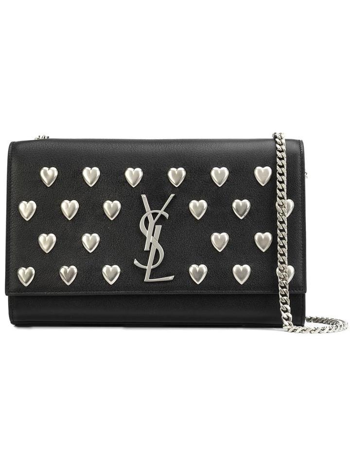 Saint Laurent 'monogram' Shoulder Bag, Women's, Black, Suede/leather