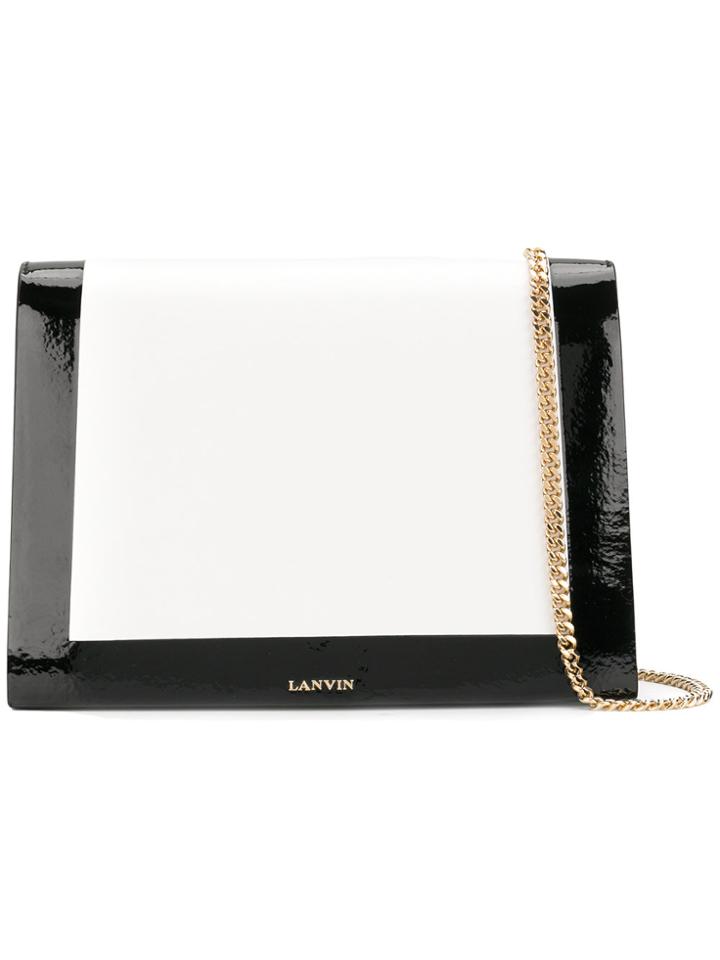 Lanvin Mini Trapeze Clutch Bag - White