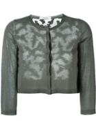 Dorothee Schumacher Sheer Back Cropped Cardigan