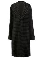 Haider Ackermann Houndstooth Pattern Coat, Women's, Size: 38, Black, Cotton/nylon/virgin Wool