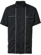 Lanvin Contrast Stitch Shirt, Men's, Size: 39, Black, Cotton/silk