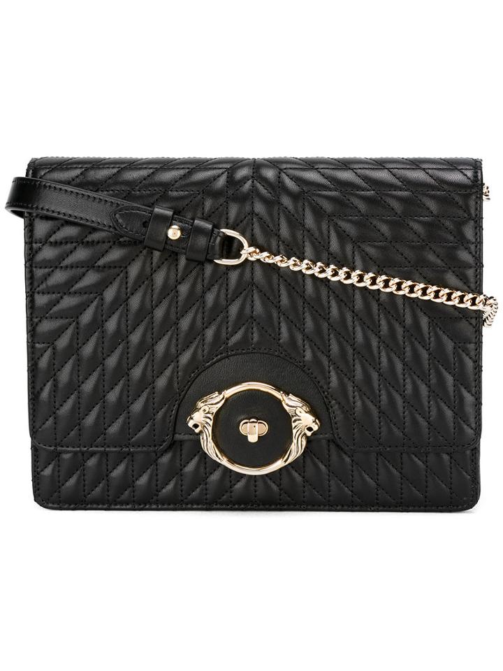 Roberto Cavalli Quilted Crossbody Bag, Women's, Black, Leather/metal