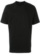 Y-3 Buttoned T-shirt, Men's, Size: Small, Black, Cotton