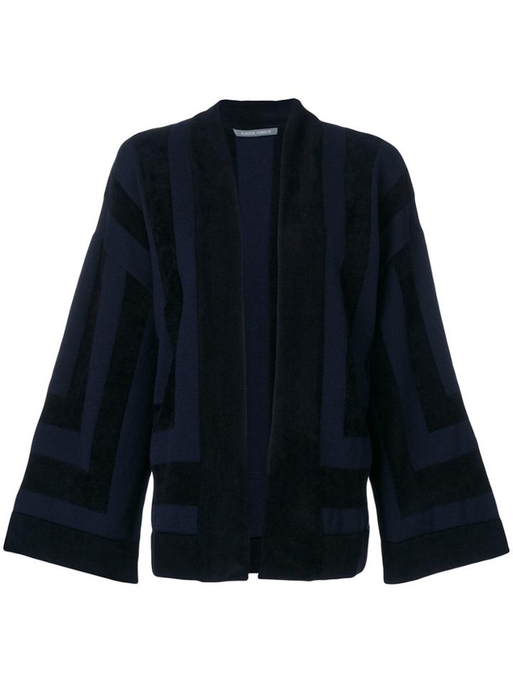 Alberta Ferretti Striped Cardigan - Blue