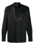 Just Cavalli Chain-detail Long-sleeve Shirt - Black