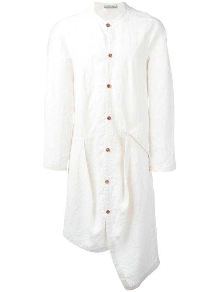 J.w.anderson Button Up Coat, Men's, Size: 46, White, Linen/flax