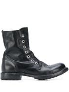 Moma Combat Ankle Boots - Black