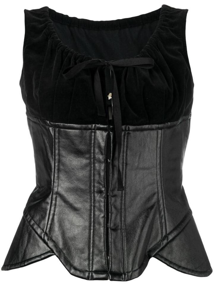 Comme Des Garçons Pre-owned 2001's Artificial Leather Bustier - Black