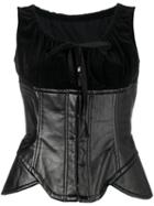Comme Des Garçons Pre-owned 2001's Artificial Leather Bustier - Black