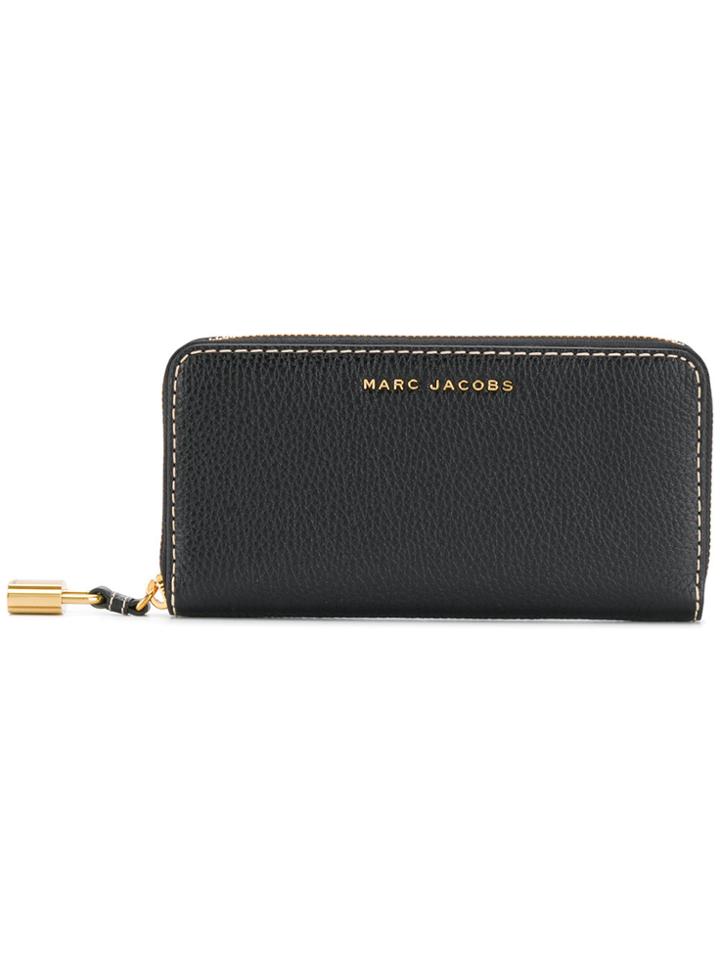 Marc Jacobs Long Zipped Logo Wallet - Black