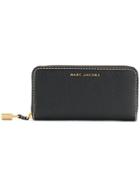 Marc Jacobs Long Zipped Logo Wallet - Black