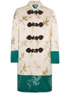 Gucci Jacquard Coat With Dragon Embroidery - Nude & Neutrals