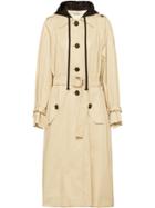 Miu Miu Gabardine Coat - Neutrals