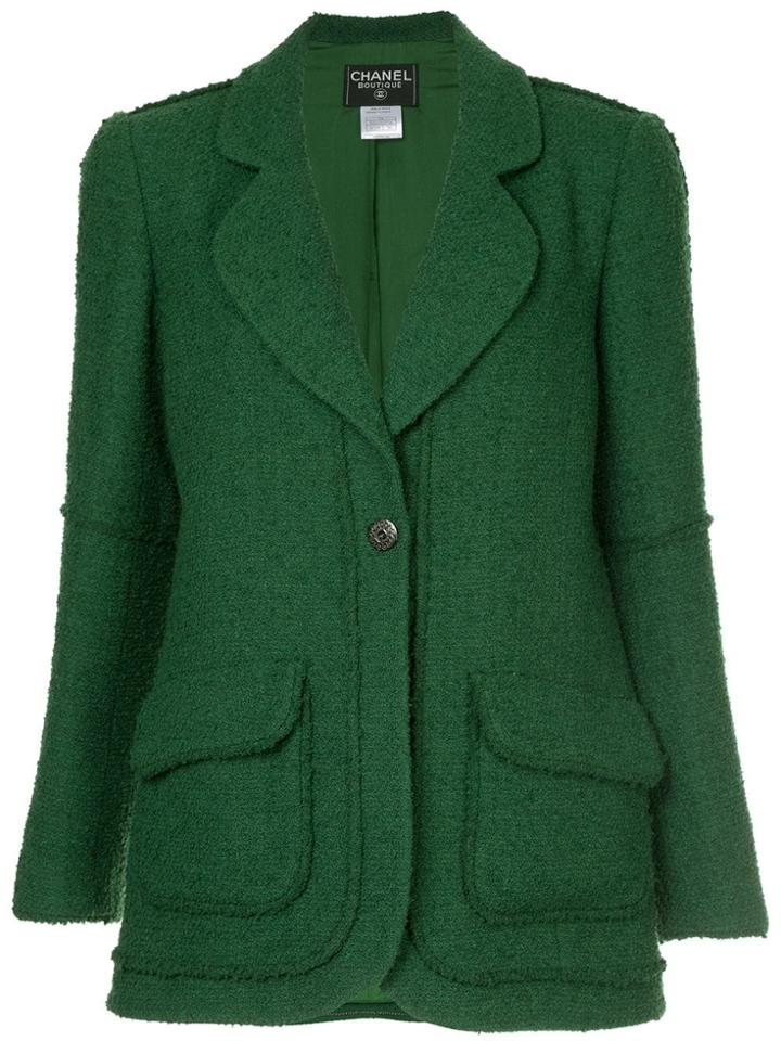 Chanel Pre-owned Single Button Blazer - Green