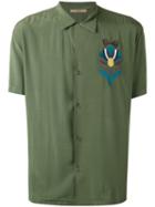 Nuur - Embroidered Figure Shirt - Men - Viscose - 50, Green, Viscose