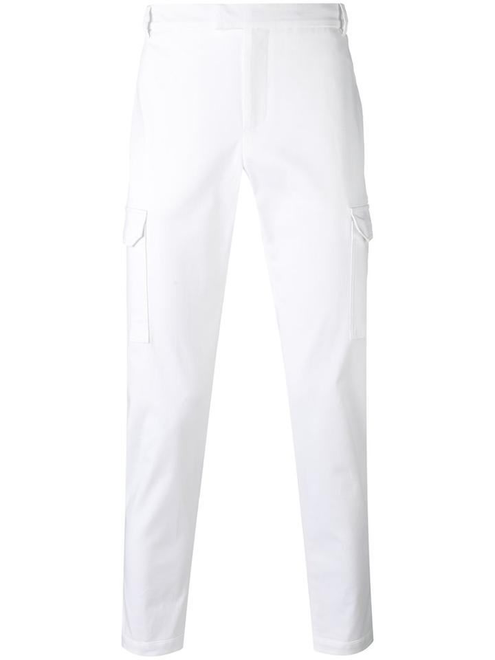 Les Hommes - Slim Fit Cargo Trousers - Men - Cotton/spandex/elastane - 52, White, Cotton/spandex/elastane