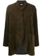 Apuntob Corduroy Single-breasted Blazer - Brown