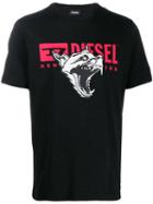 Diesel Wolf Print T-shirt - Black