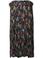 Junya Watanabe Floral Crepe Long Skirt - Blue