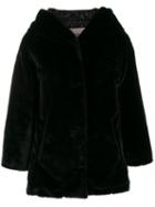 Herno Faux Fur Single-breasted Jacket - Black