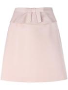 Red Valentino Belted Detailing Skirt, Women's, Size: 44, Pink/purple, Cotton/viscose