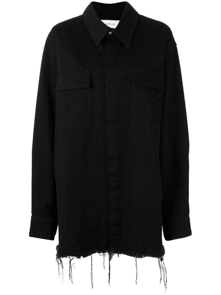 Marques'almeida Long Denim Jacket, Women's, Size: Xs, Black, Cotton