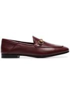 Gucci Burgundy Brixton Leather Loafers - Red