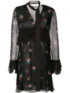 Pinko Floral Print Mini Dress - Black