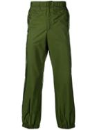 Prada Logo Cuff Trousers - Green