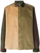 Ymc Colour-block Long Sleeve Shirt - Green