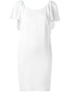 Dondup Draped Back Dress, Women's, Size: 38, White, Viscose/acetate/spandex/elastane/spandex/elastane