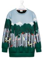 Fendi Kids - Teen Long-sleeved Printed Sweatshirt - Kids - Polyester/viscose - 14 Yrs