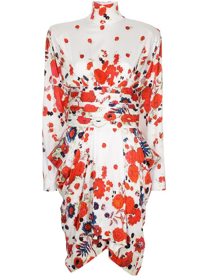 Bevza Hustka Tulip Print Dress - White