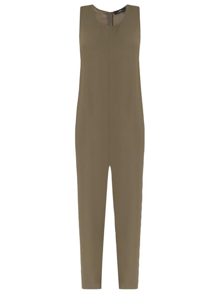 Andrea Marques Side Pockets Jumpsuit, Women's, Size: 36, Green, Acetate/viscose