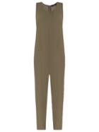 Andrea Marques Side Pockets Jumpsuit, Women's, Size: 36, Green, Acetate/viscose